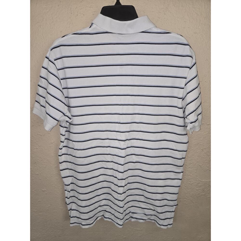 Polo Ralph Lauren Men’s Polo Shirt, WHITE BLUE STRIPE, Size Large - Picture 2 of 5